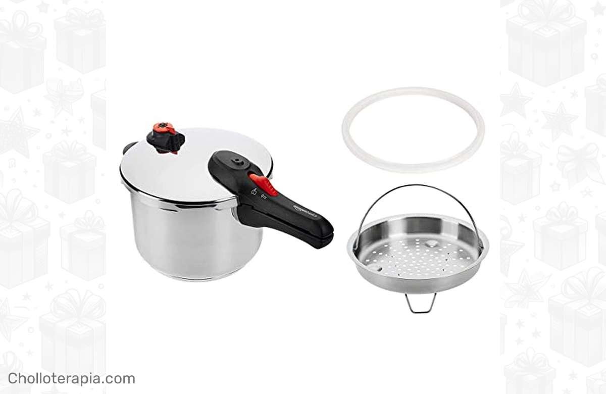 ¡Chollo del día: Olla a presión de acero inoxidable con vaporizador!