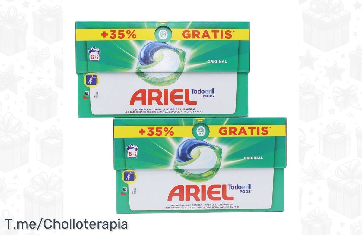 ¡Chollo increíble! Pack 2 cajas Ariel All-in-1 con 68 lavados. ¡No te lo pierdas!