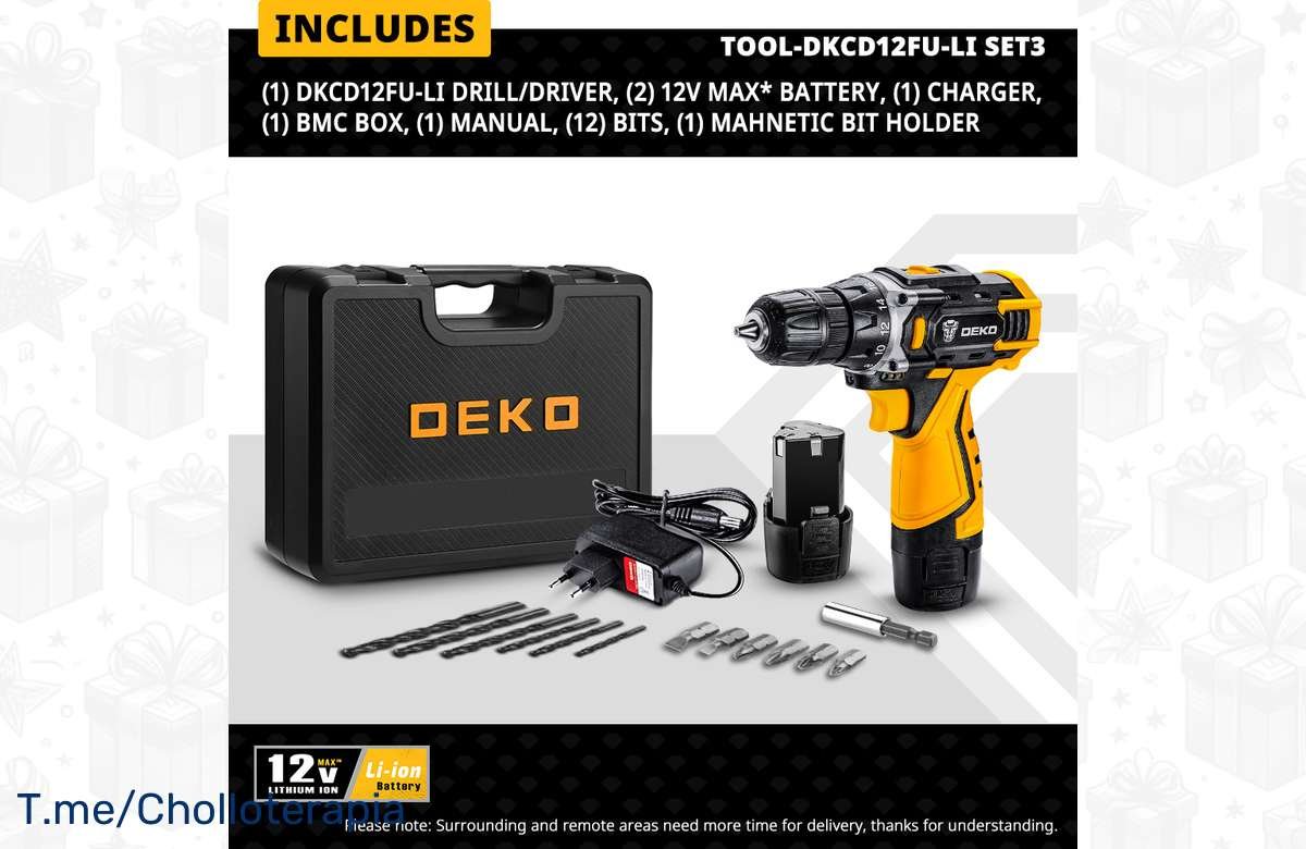 ¡Consigue el Taladro inalámbrico DEKO de alta potencia antes de que se agote! ¡No te quedes sin el mejor chollo para tus proyectos!