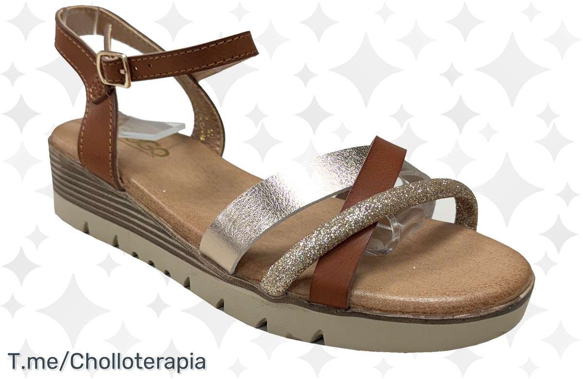 ¡Consigue la sandalia casual de mujer que te hará brillar! ¡Correa ajustable para un estilo y comodidad sin igual!
