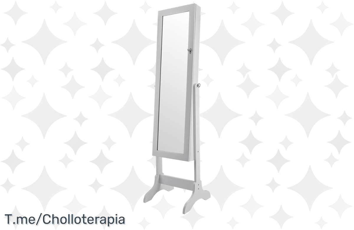 ¡Consigue ya tu Espejo Joyero Vestidor Tocador de Pie Armario Lacado Blanco!