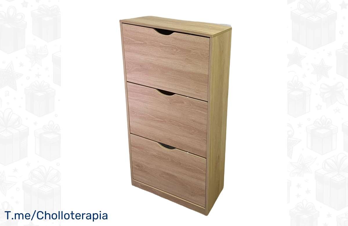 ¡Consigue ya tu zapatero de madera de 3 niveles al mejor precio del mercado!
