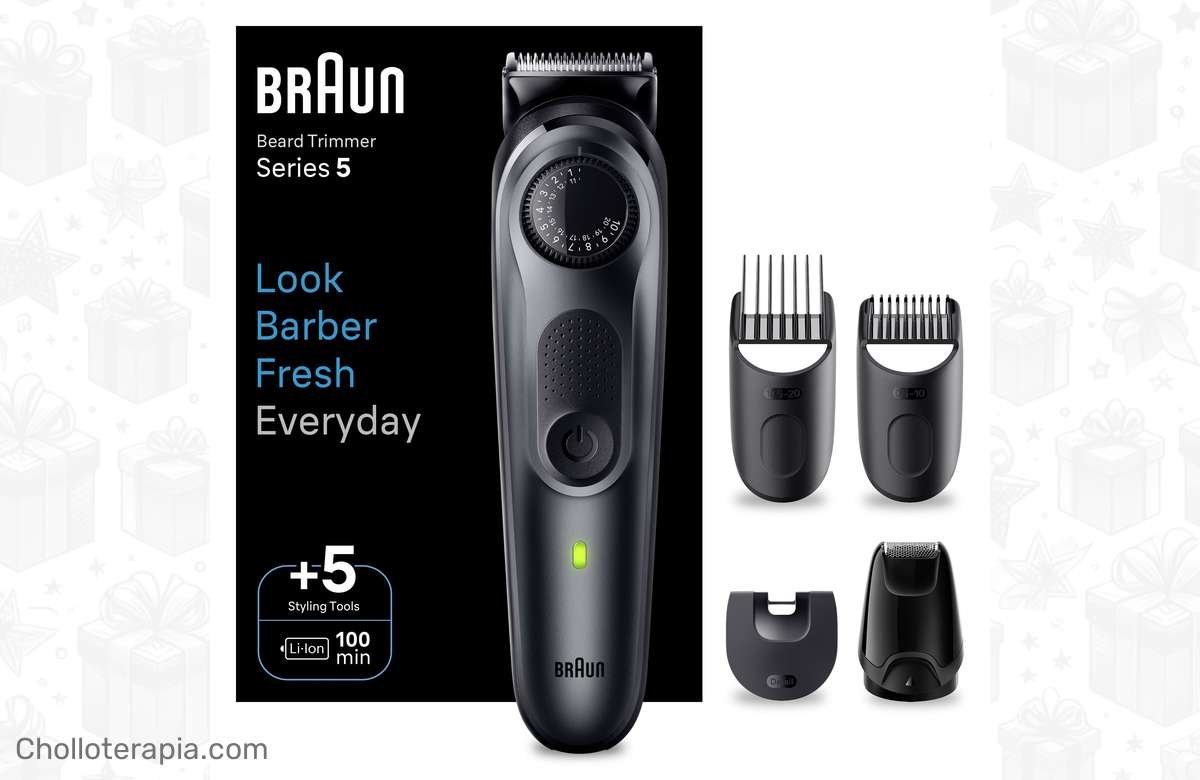 ¡Decídete ya! Consigue un estilo de barba impecable con la recortadora Braun Series 5 BT5420