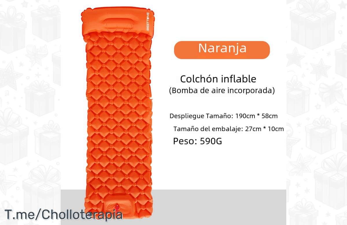 ¡Descubre la Solución Perfecta para tu Campamento con este Colchón de Aire Inflable Ultraligero!