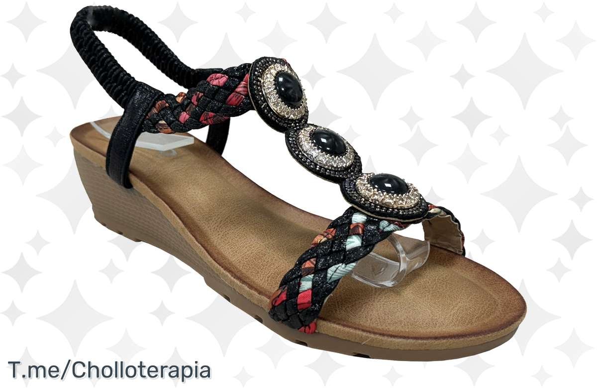 ¡Descubre las sandalias planas de colores con piedras amarillas para arrasar este verano!