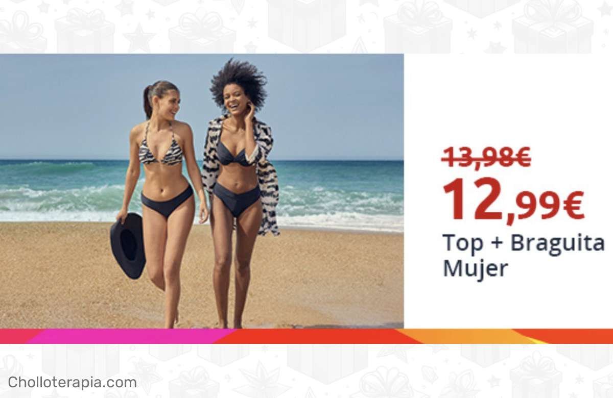 ¡Descuentazo de infarto en tops y braguitas de bikini para que seas la sensación este verano!