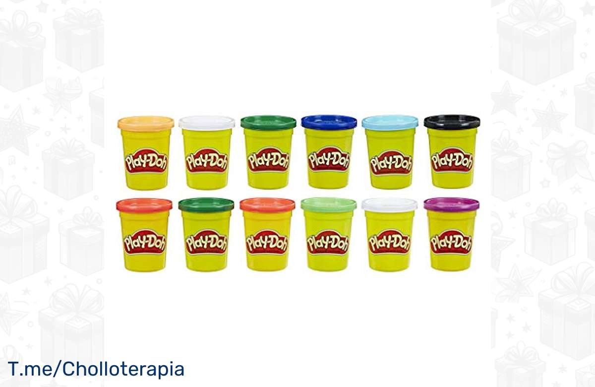 ¡Descuento brutal! Kit de 12 botes de Play-Doh en tonos fríos ¡No te lo pierdas!