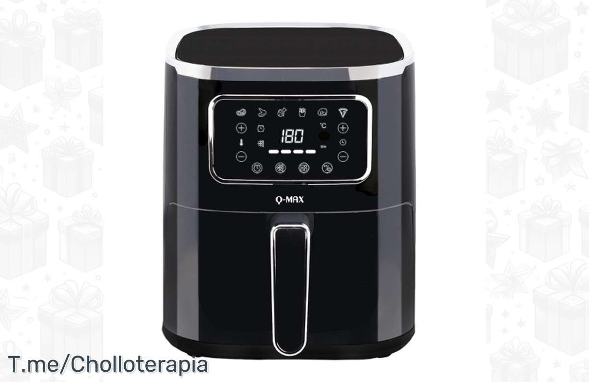 ¡Descuento de locura en la Freidora de Aire sin Aceite Q-MAX Digital de 5L!