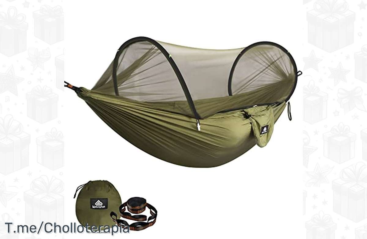 ¡Descuento increíble en Hamaca de Viaje Ultra-Ligera con mosquiteros!