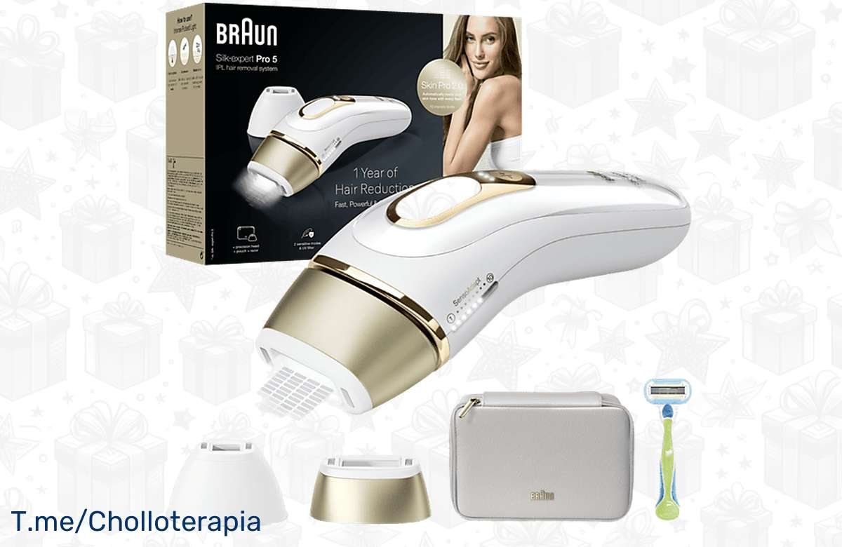 ¡Di adiós al vello no deseado con la depiladora IPL Braun Silk-expert Pro 5 en oferta! 🌟