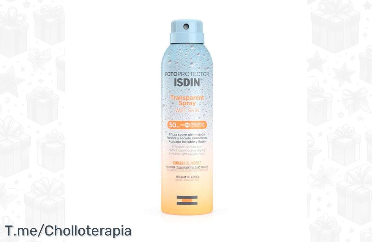 ¡Disfruta del verano sin quemarte! Isdin Fotoprotector Wet Skin Transparente Spray Spf50 250 ml. ¡Protege tu piel ya!