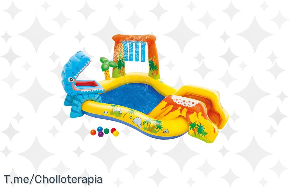 ¡Diversión sin límites para tus pequeños aventureros con el centro de juegos hinchable INTEX dinosaurio! No te lo pierdas, aprovecha la oferta especial.