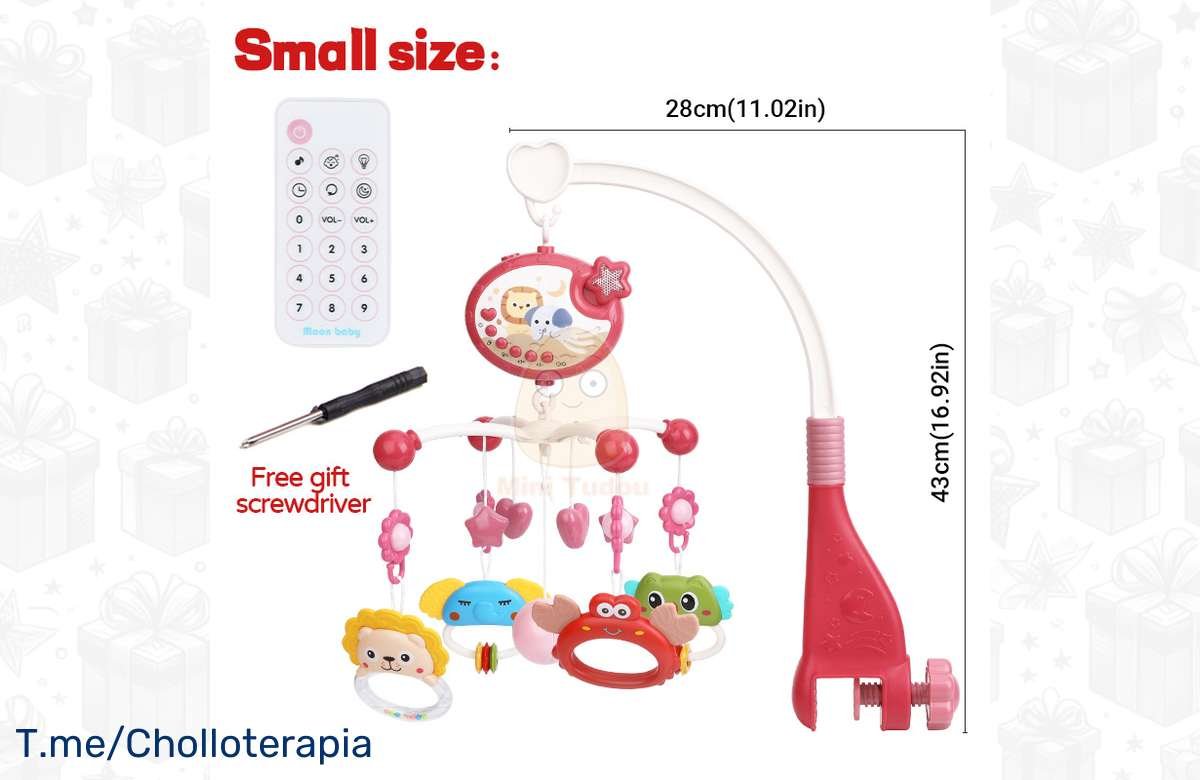¡Duerme, sueña y aprende con la campana de cama y proyector musical para cuna!