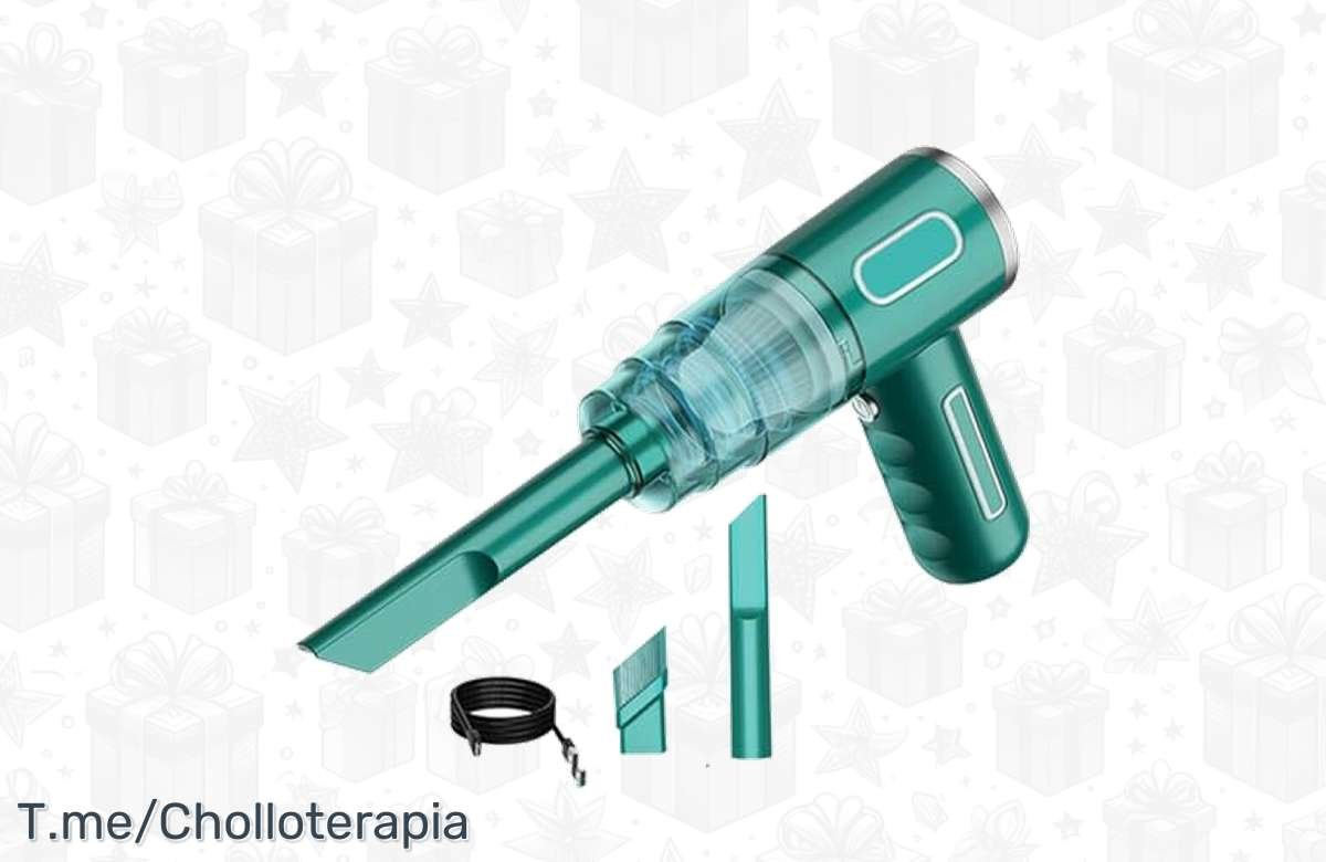 ¡Elimina el polvo fácilmente con esta potente aspiradora inalámbrica! ¡Imprescindible para tu hogar!