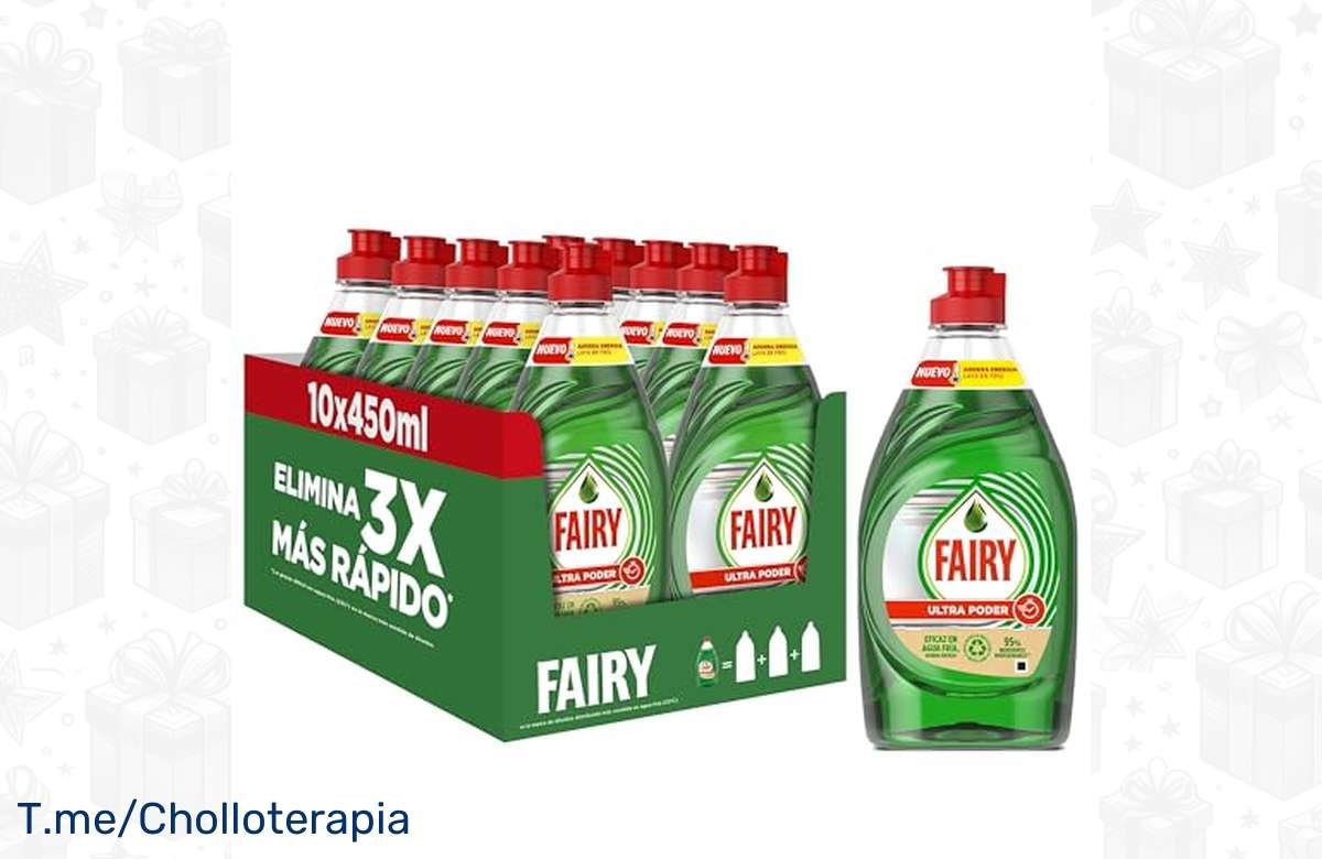 ¡Increíble oferta! 4,5 L de Fairy Ultra Poder Lavavajillas Líquido a Mano a un precio de risa. ¡Limpieza impecable garantizada!