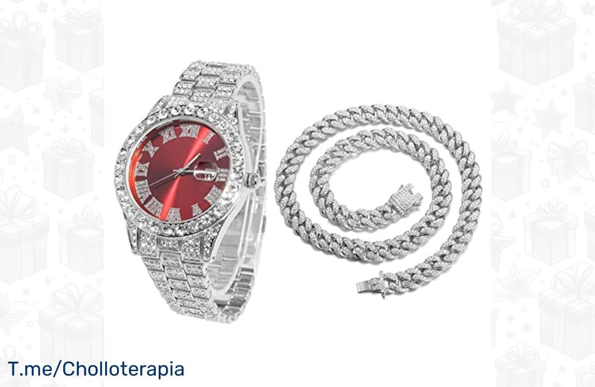 ¡Increíble oferta! Juego de reloj y collar HALUKAKAH Diamante Oro Blanco ¡No te lo pierdas!