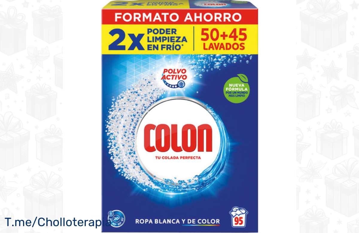 ¡Limpia como nunca con Detergente Colon en Polvo, 95 lavados al mejor precio! ¡No te lo pierdas!