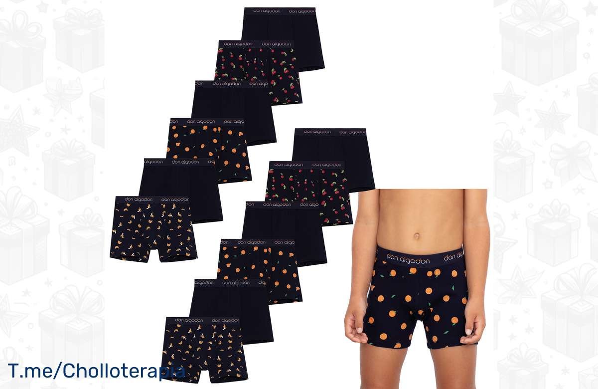 ¡Llévate ya el Pack 12 Boxers Niño Don Algodón para tu pequeño!