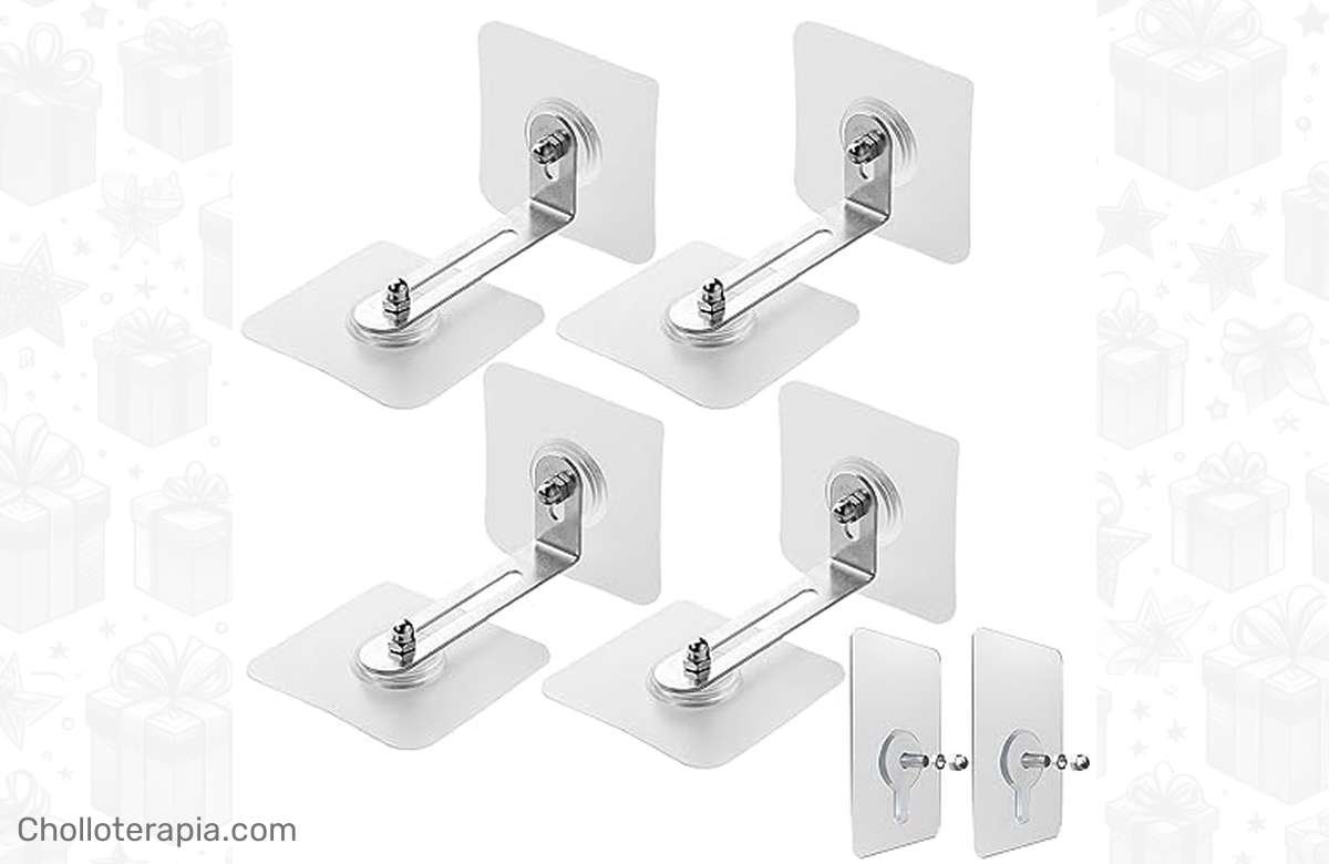 ¡Mantén tus muebles seguros sin dañar tu casa con estos anclajes autoadhesivos! ¡Oferta exclusiva de KLOP256!
