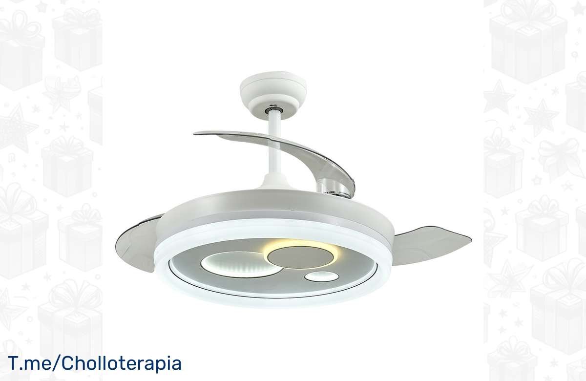 ¡No dejes pasar esta oferta! Ventilador Blanco Modelo Magallanes con Motor Dc, Led Integrado y Temporizador.