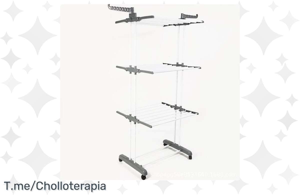 ¡No dejes pasar esta oportunidad! Tendedero vertical de ropa con ruedas, ¡ideal para tu hogar!