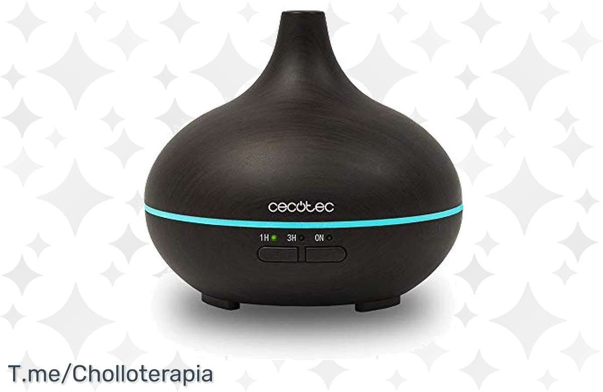 ¡No te lo pierdas! Humidificador ultrasónico Cecotec Pure Aroma 150 Yin con aromaterapia y 7 colores led. ¡Dale un toque especial a tu hogar!
