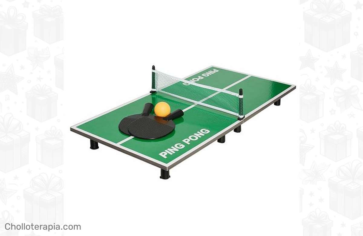 ¡No te pierdas esta ganga de PING PONG Mini mesa con raquetas y red por solo 5 piezas!