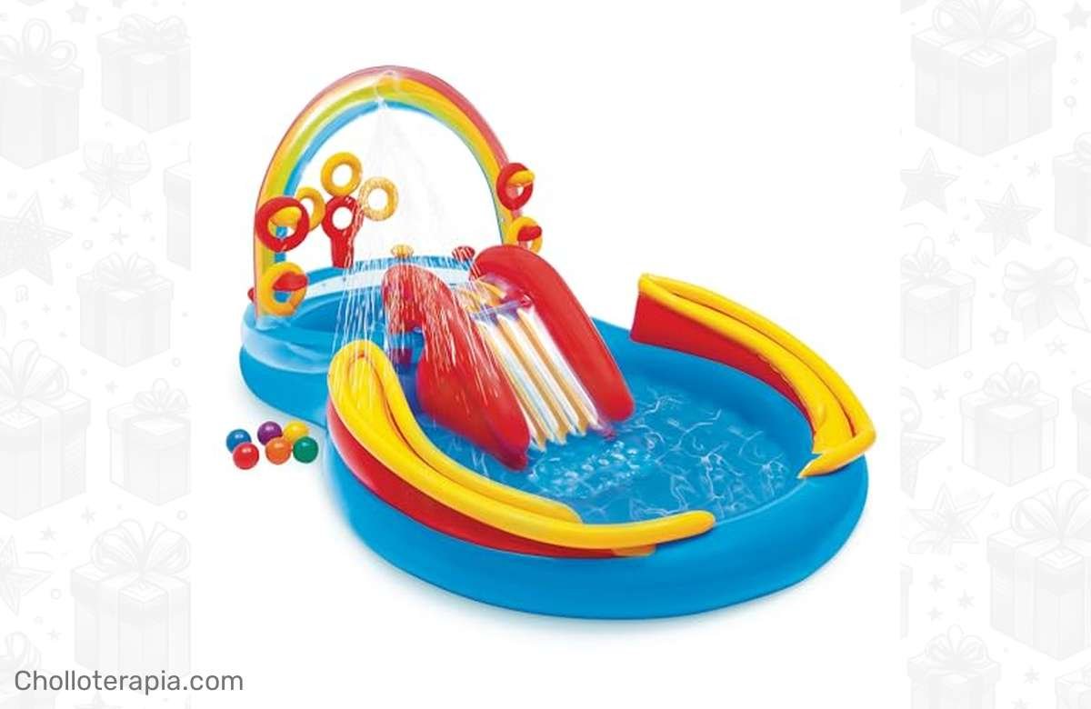 ¡No te pierdas esta oferta única en el centro de juegos hinchable Intex – Arco Iris!