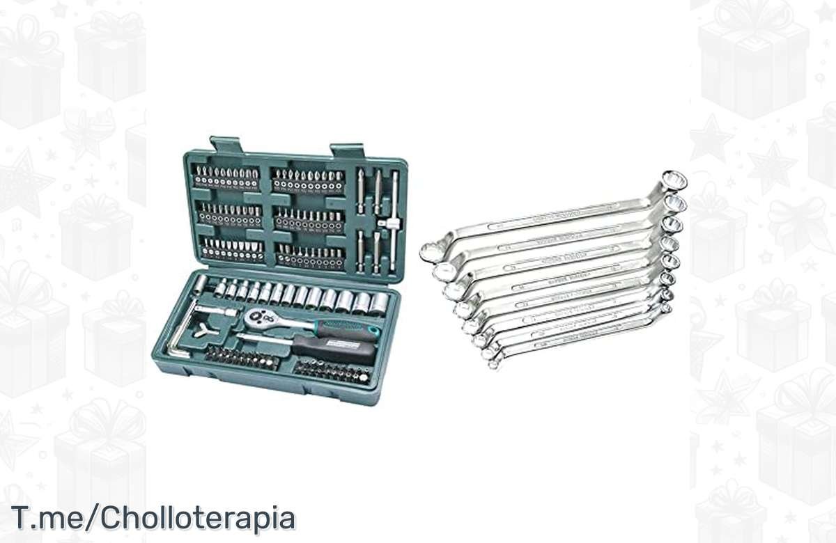 ¡No te pierdas esta súper oferta! Maletín Mannesmann con 130 piezas y juego de llaves poligonal completamente gratis. ¡Corre que vuelan!