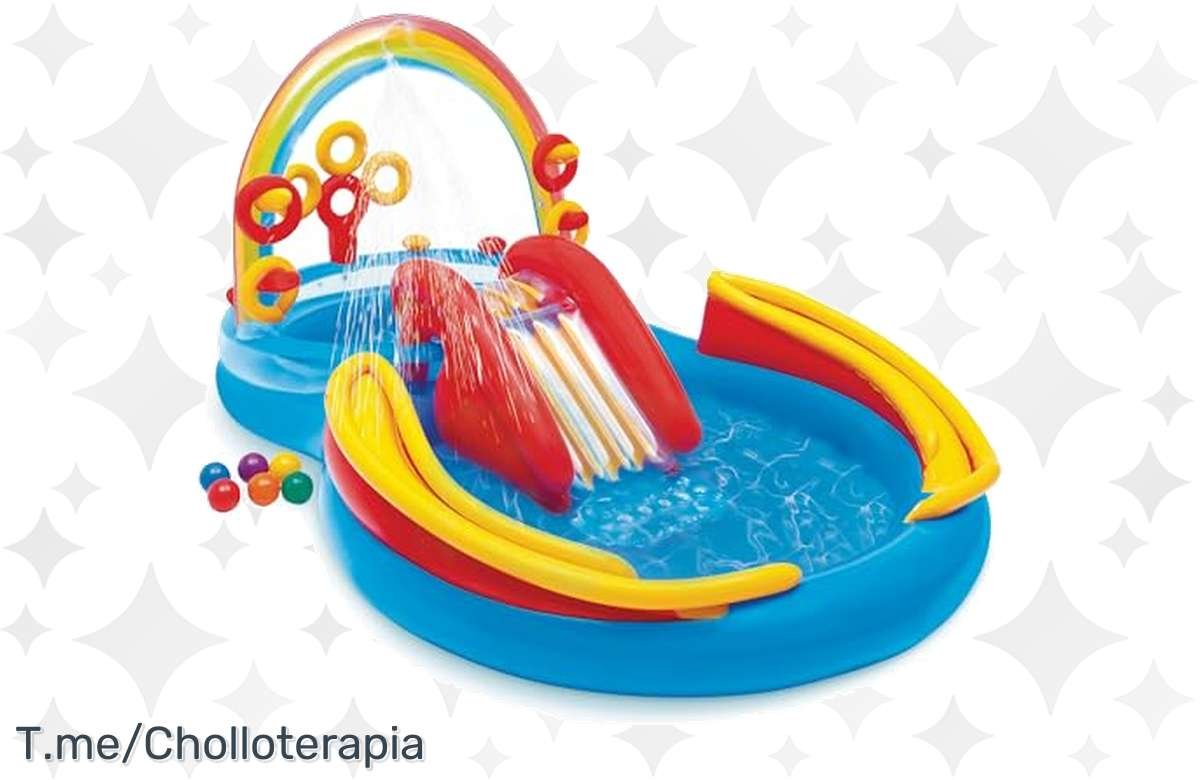 ¡No te quedes sin el centro de juegos hinchable Intex arco iris al mejor precio!