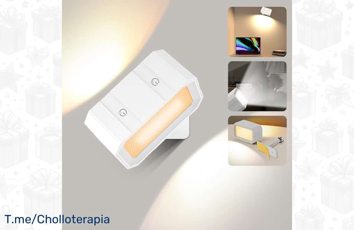 ¡No te quedes sin el chollazo de la semana! Aprovecha la lámpara de pared ideal para tu sala de estar. ¡Regulable con control táctil y diseño giratorio 360°!