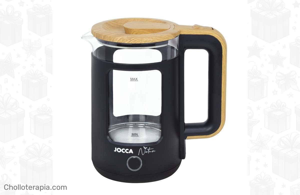 ¡Oferta bomba! Hervidor eléctrico Jocca Nature de 1.8L con 1500W de potencia. ¡No te lo pierdas!