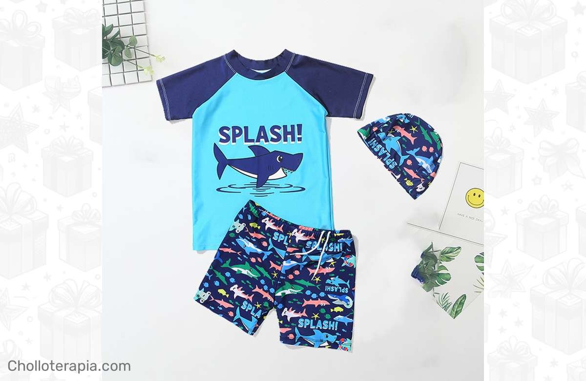 ¡Oferta especial: Ropa de baño de secado rápido para niños con estampados de dibujos animados! ¡No te lo pierdas!