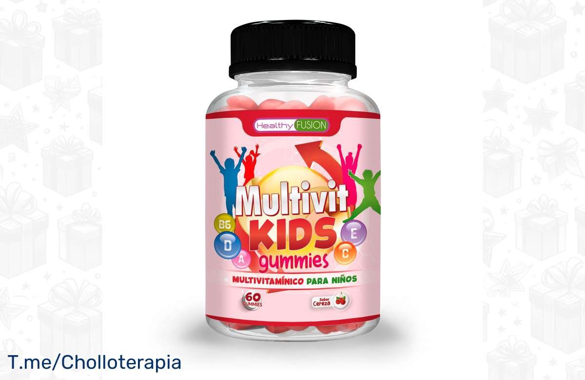 ¡Oferta exclusiva! Gominolas de multivitaminas para niños: ¡fortalece sus defensas y crecimiento saludable con 60 unidades de sabor cereza! ¡Aprovecha ya!