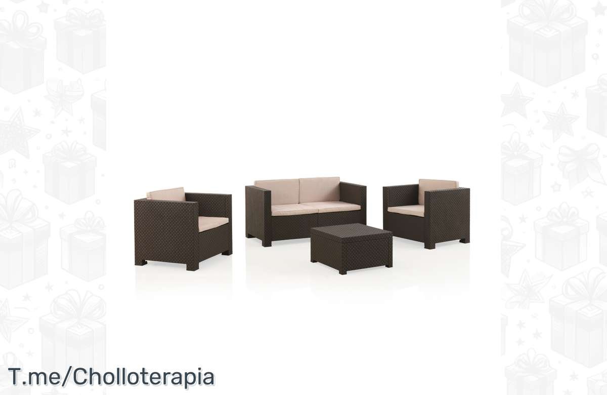 ¡Oferta exclusiva! Renueva tu terraza con el Set de Jardín Confort DIVA en Gris Grafito o Marrón Wengue. ¡No te lo puedes perder!