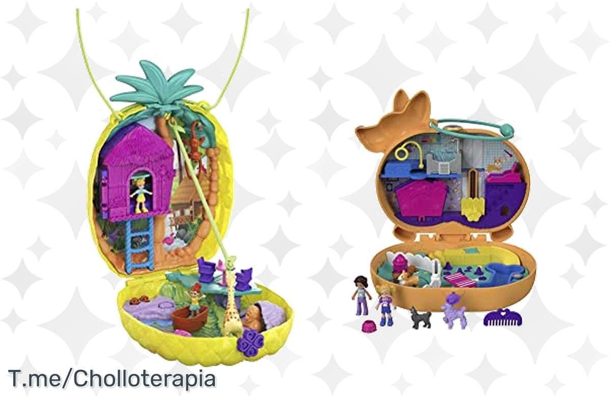 ¡Oferta increíble! Polly Pocket Cofre Colgante Polly con Lila Piña + Cofre Perro Corgi Cuddles ¡Aprovecha ya!