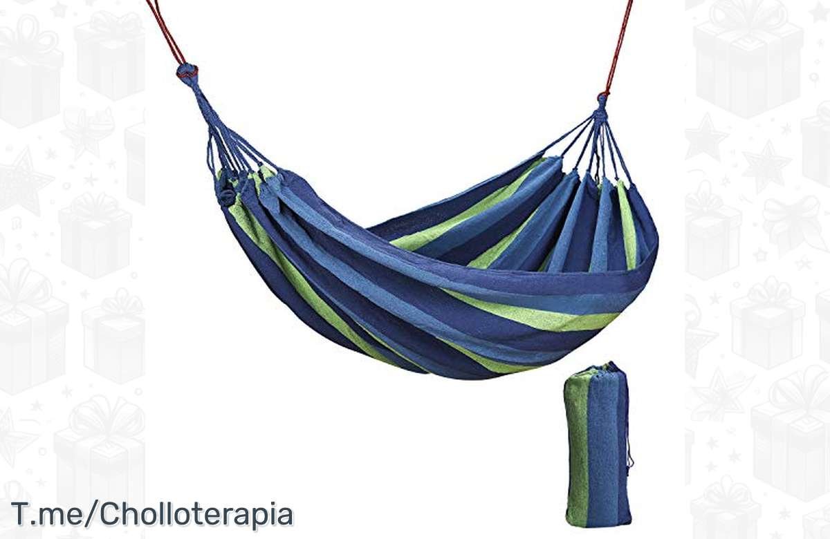 ¡Oferta única! Hamaca de algodón para jardín al aire libre: ¡comodidad y resistencia en un solo producto! ¡Aprovecha ya!