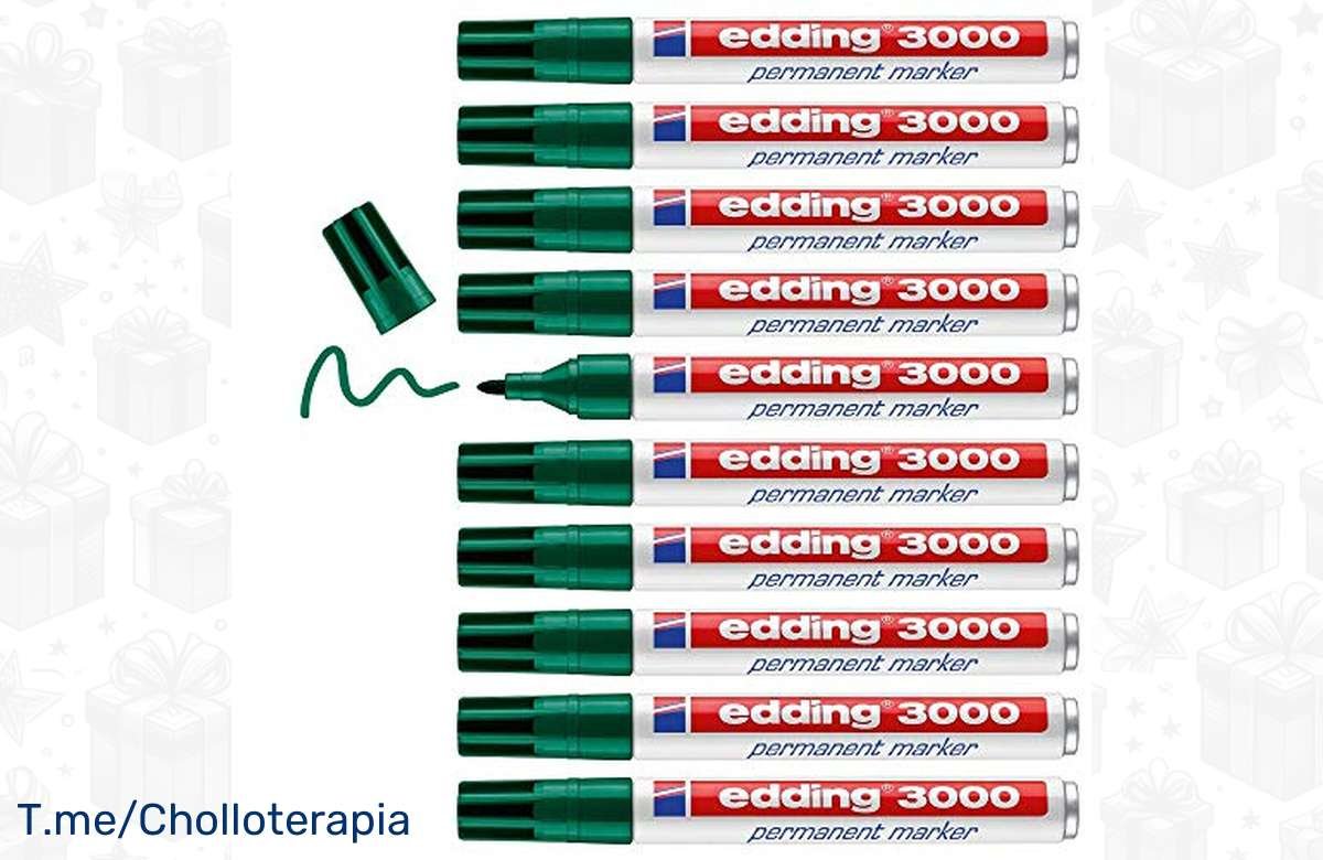 ¡Oferta única! Pack 10 rotuladores Edding 3000: ¡Resistente al agua!