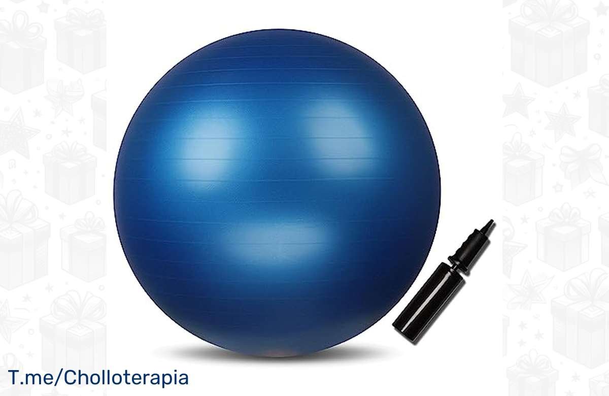 ¡Oferta única! Pelota de Gimnasia Anti-Estallido + Bomba Indigo 55 cm. ¡Mejora tu rutina de ejercicios!