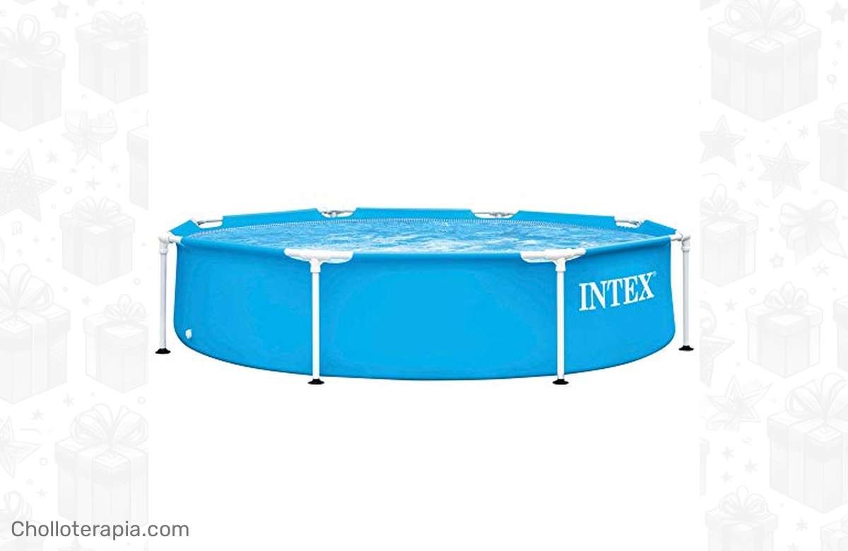 ¡Oferta única! Piscina Intex Metal Frame Ø244×51 cm, ¡Gran capacidad de 1,828 litros! ¡No te quedes sin la tuya!