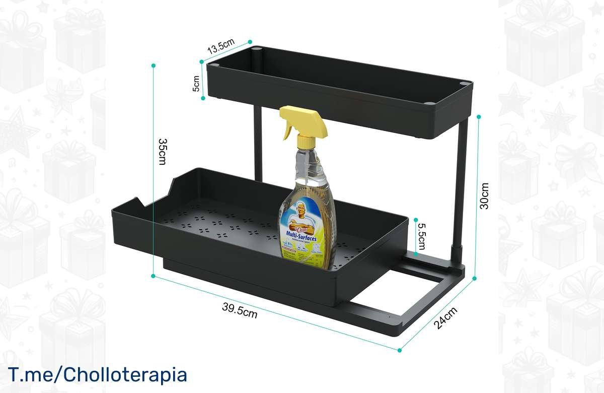 ¡Ordena ya tu cocina con este estante deslizante bajo fregadero! Aprovecha la oferta única