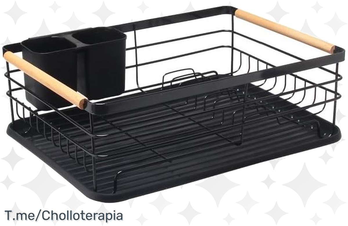 ¡Organiza tu cocina con estilo y ahorra espacio con este escurridor de platos imperdible!