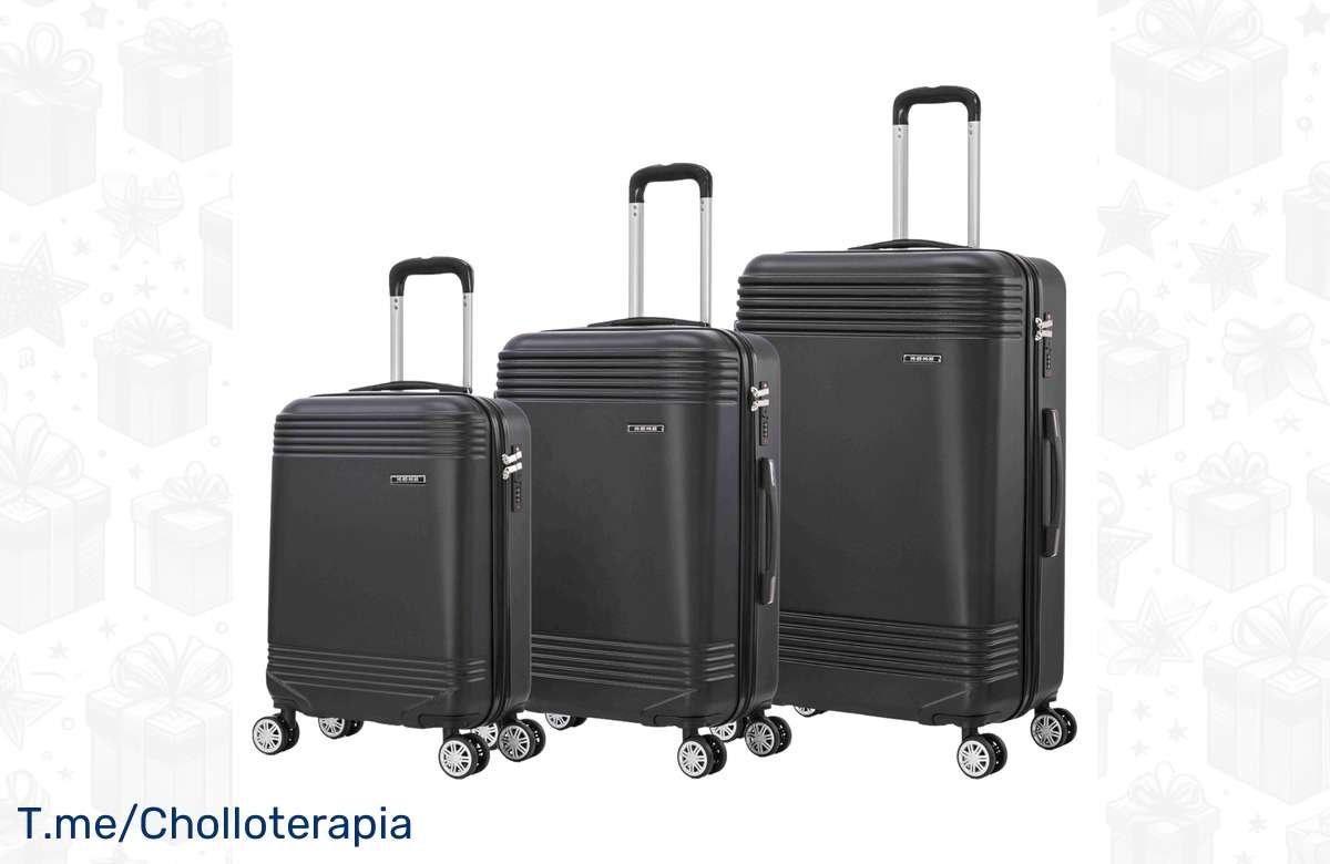 ¡Organiza tu próximo viaje con estilo! Oferta única: conjunto de maletas elegantes con carcasa ligera de ABS y asa telescópica de aluminio.