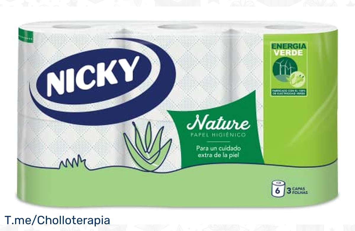 ¡Papel higiénico Nicky Nature en oferta! ¡Lujoso, suave y con aloe vera! ¡No te quedes sin el tuyo!
