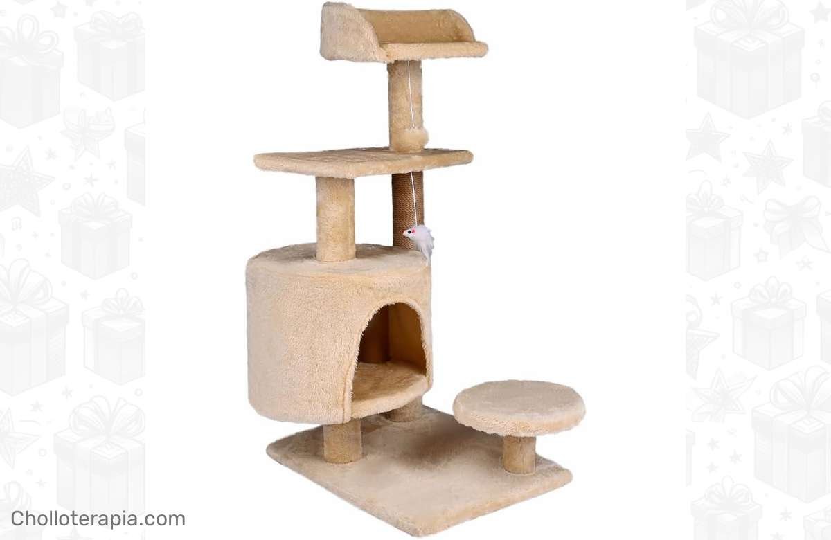 ¡Regala diversión a tu gato con este árbol rascador! ¡Imperdible para su felicidad!