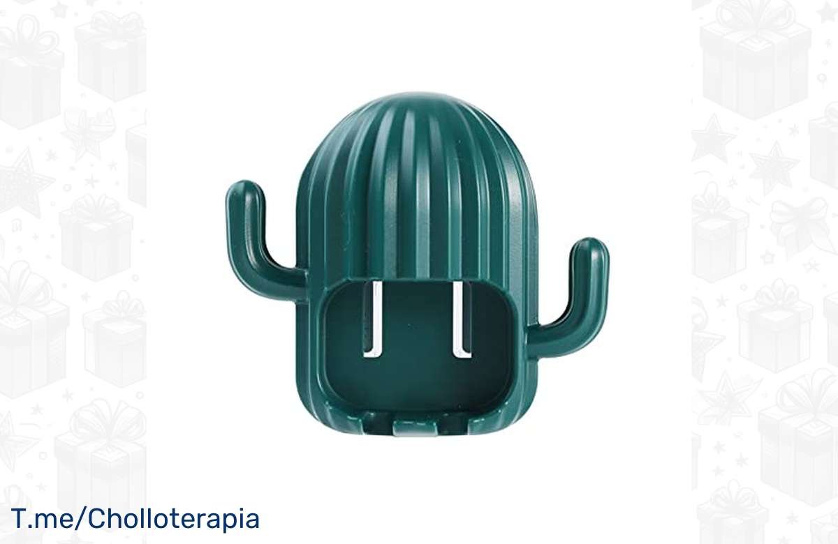 ¡Renueva tu baño con el soporte para cepillos de dientes de cactus Huaqgu!