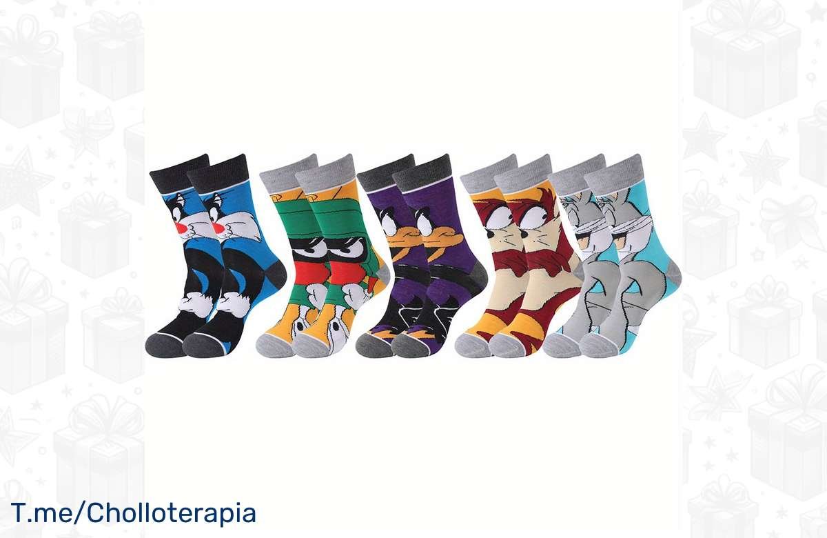 ¡Renueva tu estilo con este pack de calcetines de dibujos animados!