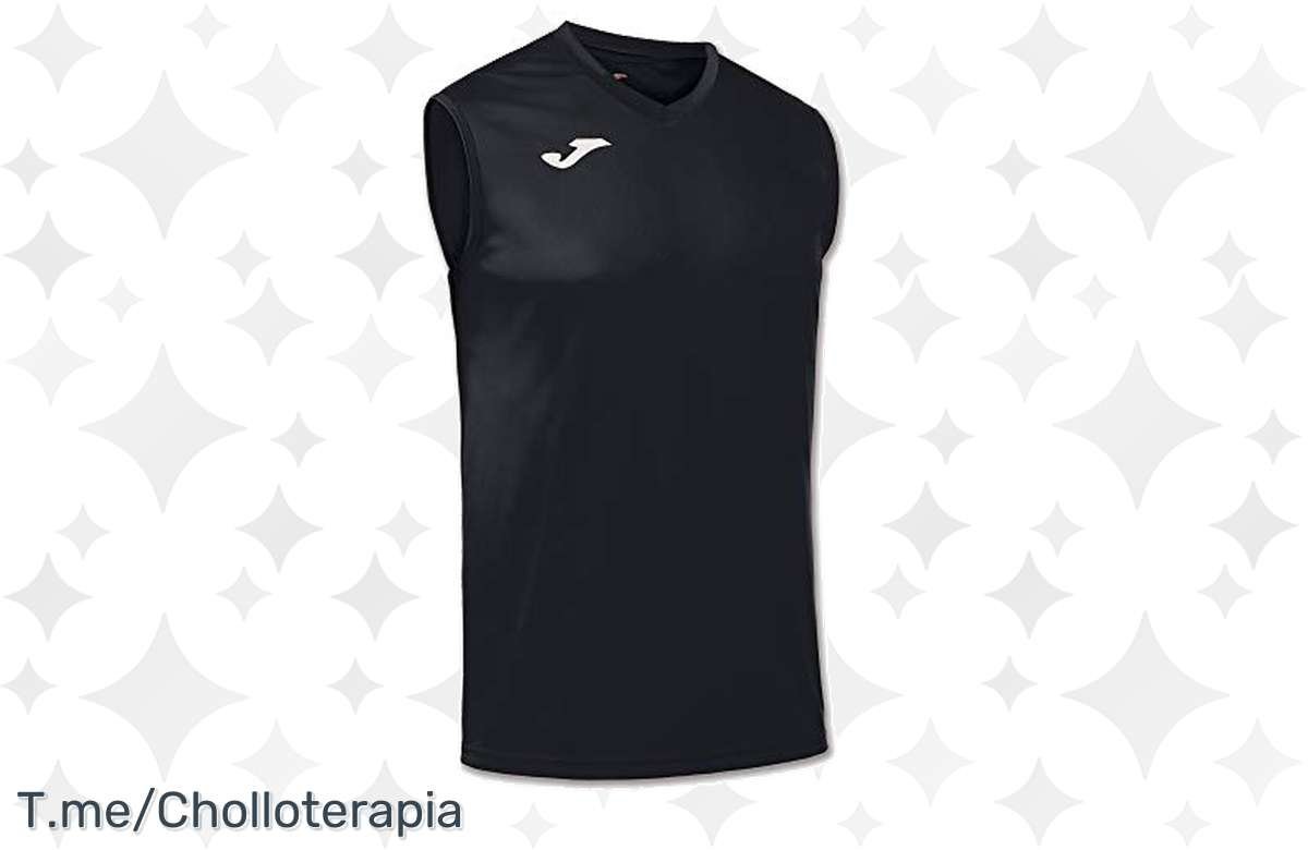 ¡Renueva tu estilo deportivo con la camiseta Joma Sin Manga Hombre en negro!