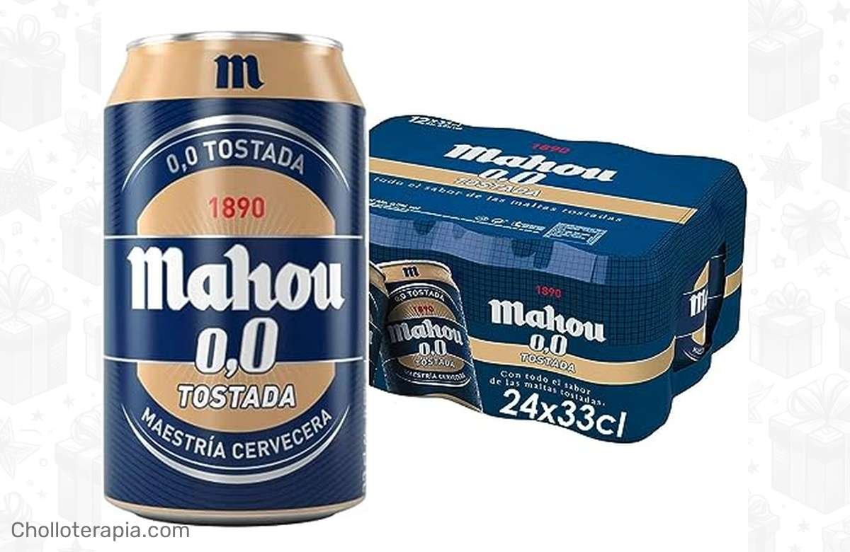 ¡Siente el verano con el pack de 24 latas de cerveza Mahou 0,0 Tostada!