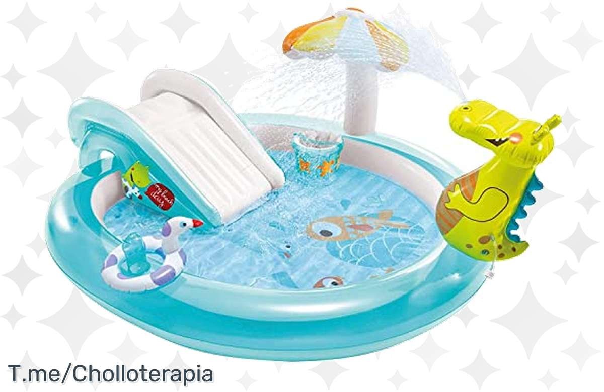 ¡Súper oferta! Piscina hinchable INTEX con tobogán cocodrilo. ¡No te quedes sin la diversión acuática para tus hijos!